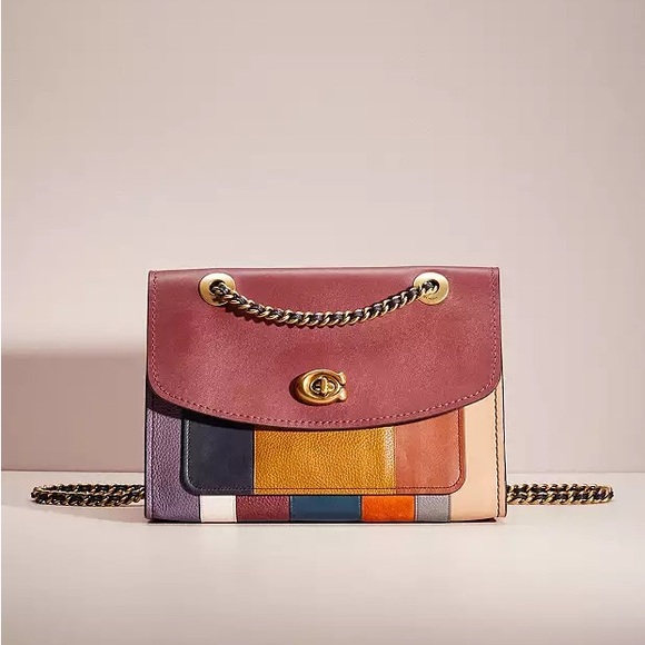 Coach Handbags - coach patchwork stripe parker shoulder bag